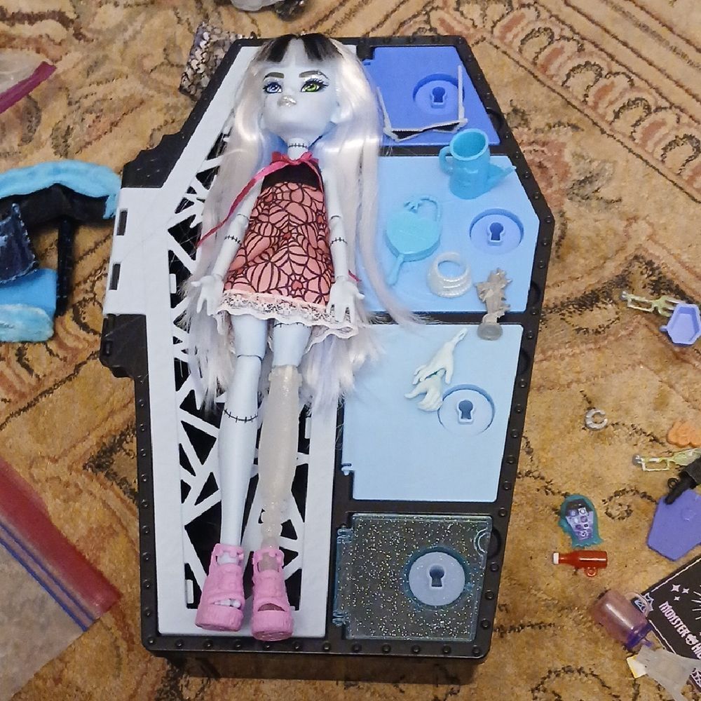 Monster Doll with Coffin Playset